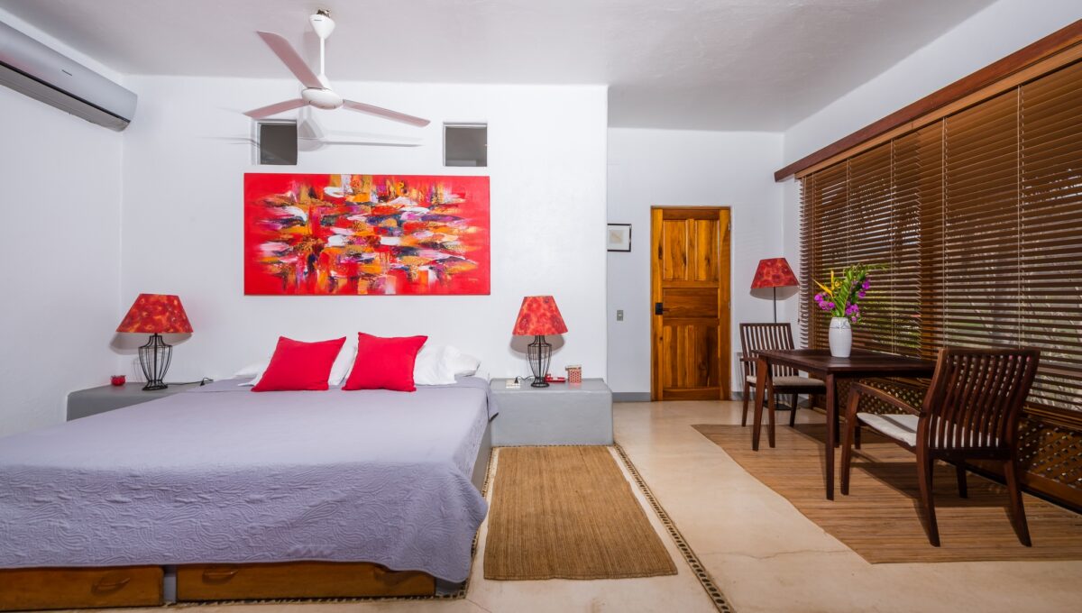 Colores del Pacifico - Studio Bedroom #4 with Patio Doors to Private Yard & Jacuzzi(1)